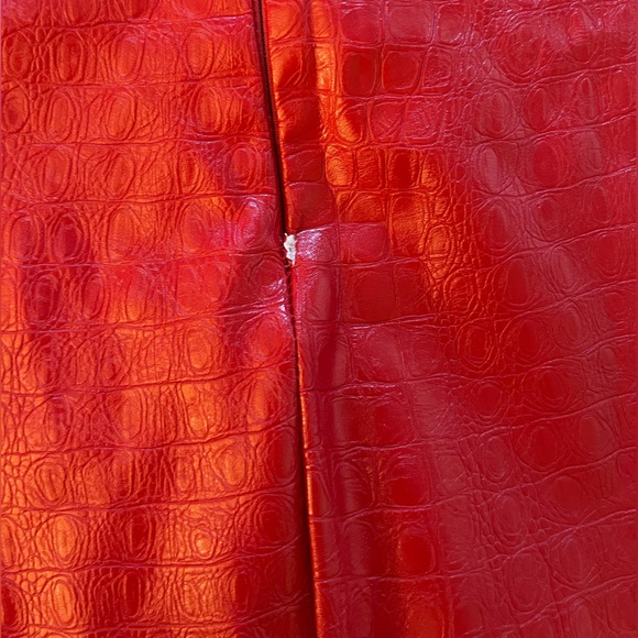 Red Crocodile Tube Top Dress - Picture 4 of 5